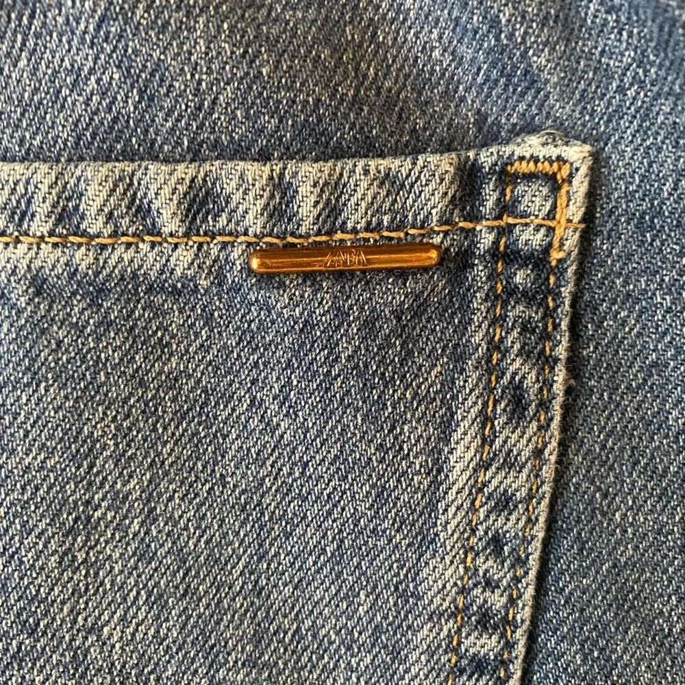 Zara Barrel High-Waist Blue Women’s Jeans Size 4 - Picture 6 of 6